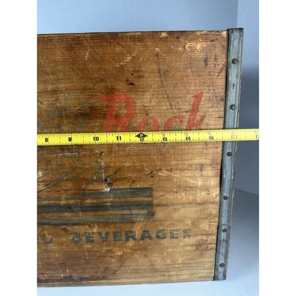 Rare/Vintage White Rock Wooden Bottle Crate From Native American 50s - Picture 5 of 11